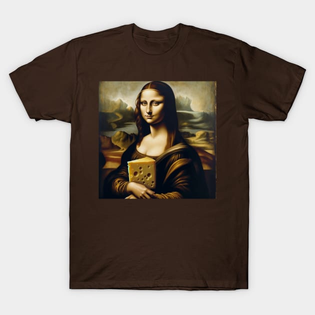 Mona Lisa Cheese Connoisseur: Celebratory National Cheese Lover Day T-Shirt by Edd Paint Something